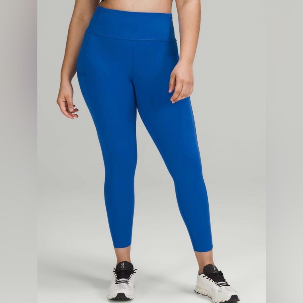 Lululemon Fast and Free High-Rise Tight 25" Blazer Blue Tone Size 4